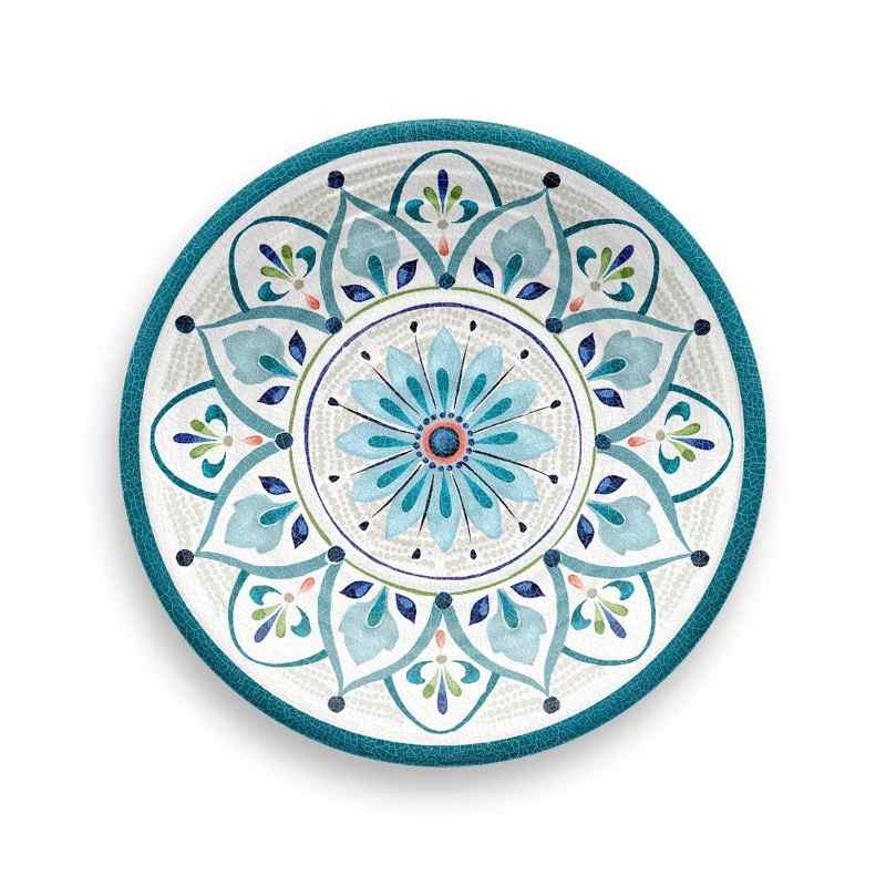 Kit 12 Pratos De Jantar Tarhong Em Melamina Colorido